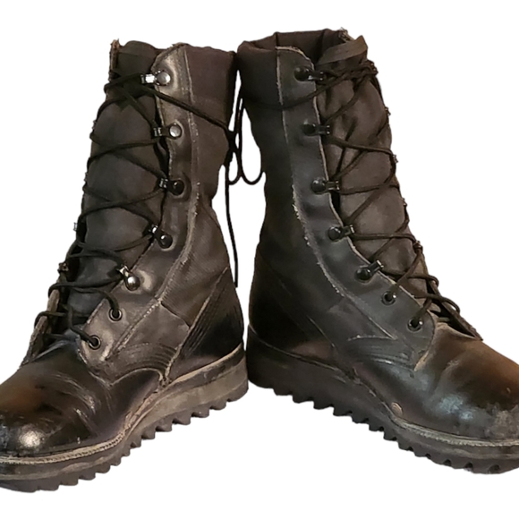 Unisex Leather and Nylon Combat Boots Size 9-9.5/Military Boots/Army Boots - Picture 9 of 10